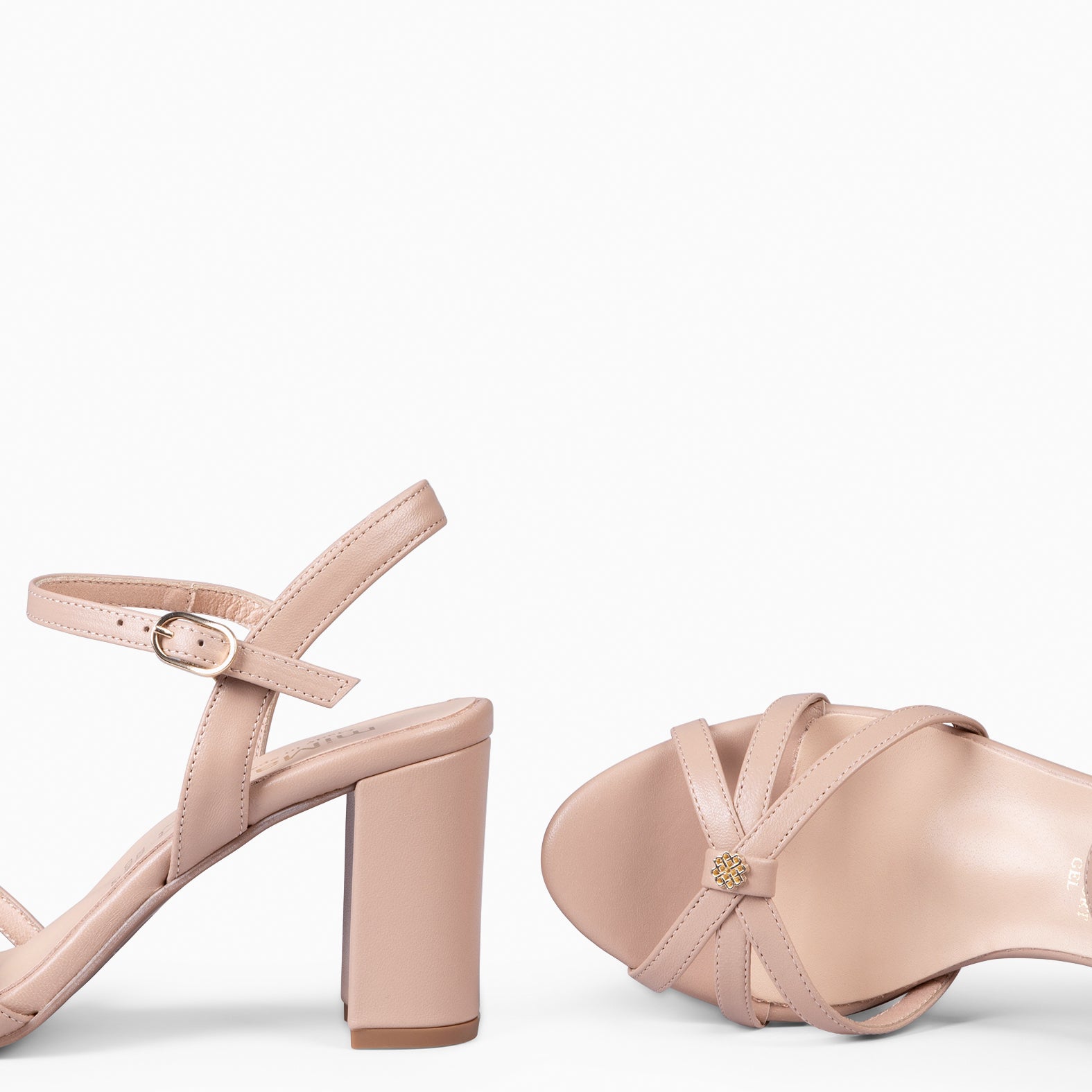 SONIA - SANDALIAS ELEGANTES DE TACÓN ALTO NUDE - miMaO ®