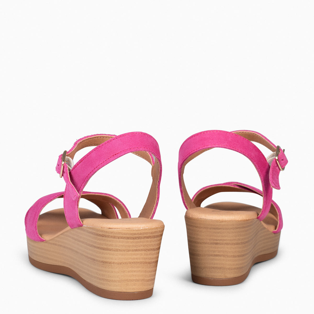 MAR - Cuñas Ligeras de tiras cruzadas FUCSIA