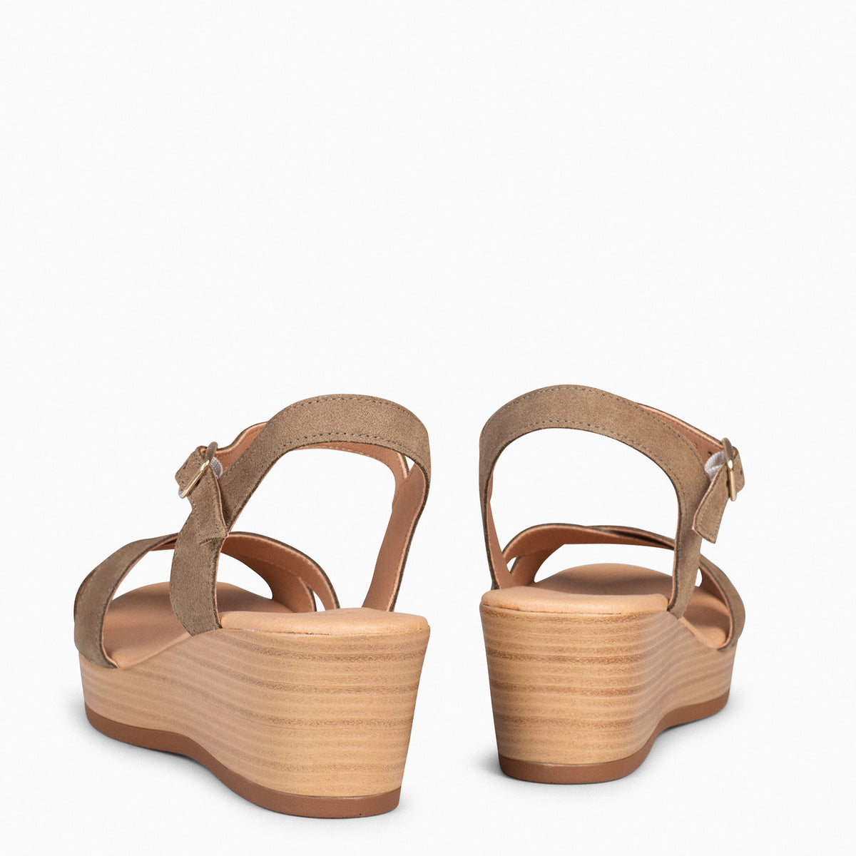 MAR - Cuñas Ligeras de tiras cruzadas TAUPE