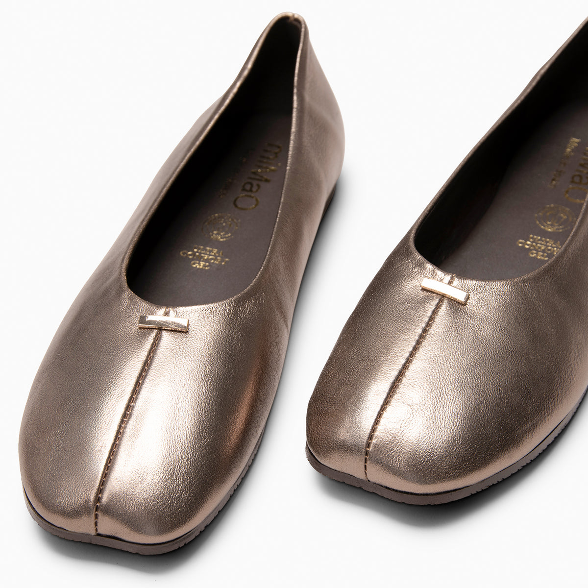 CALA - Bailarinas Baresoft de piel METAL