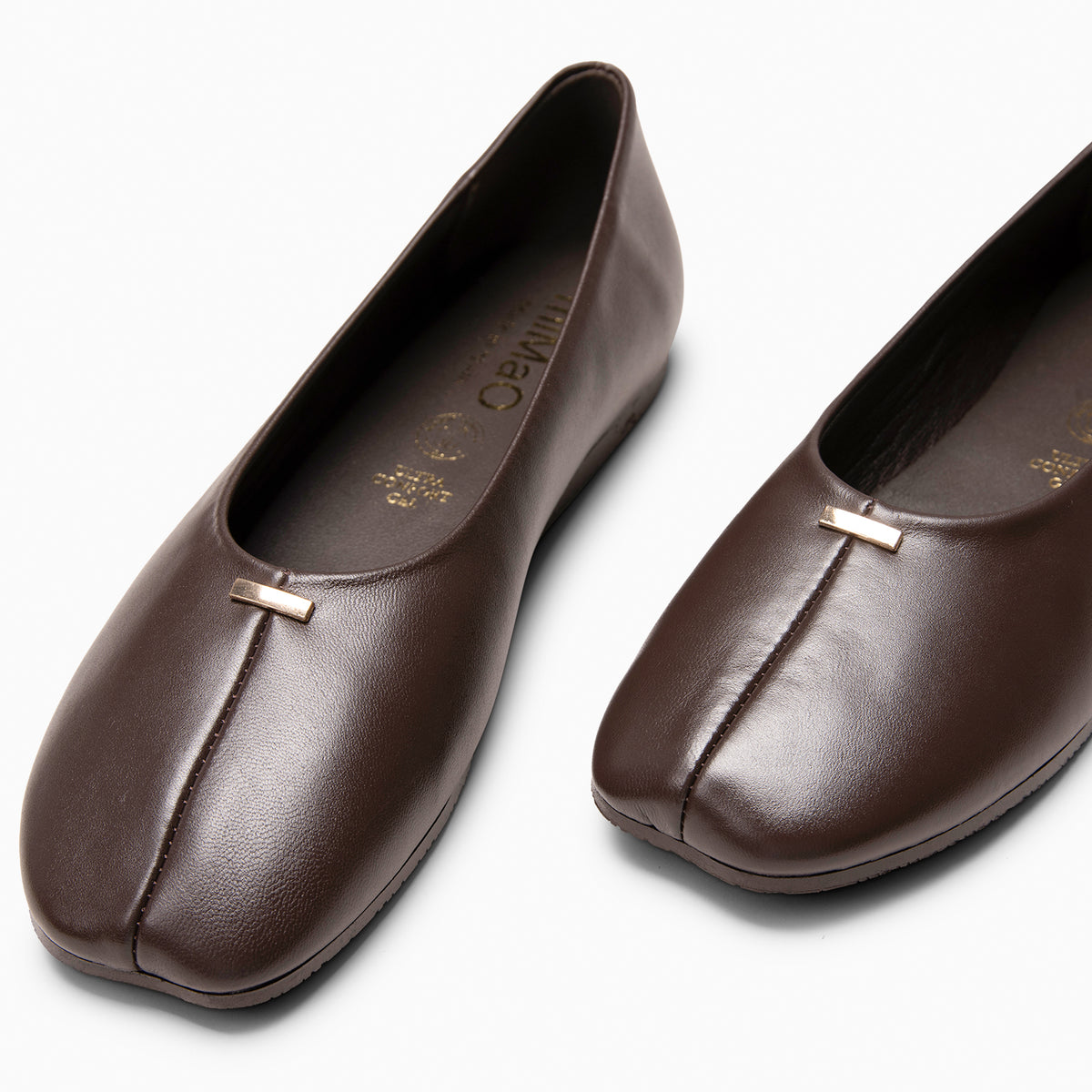 CALA - Bailarinas Baresoft de piel MARRON