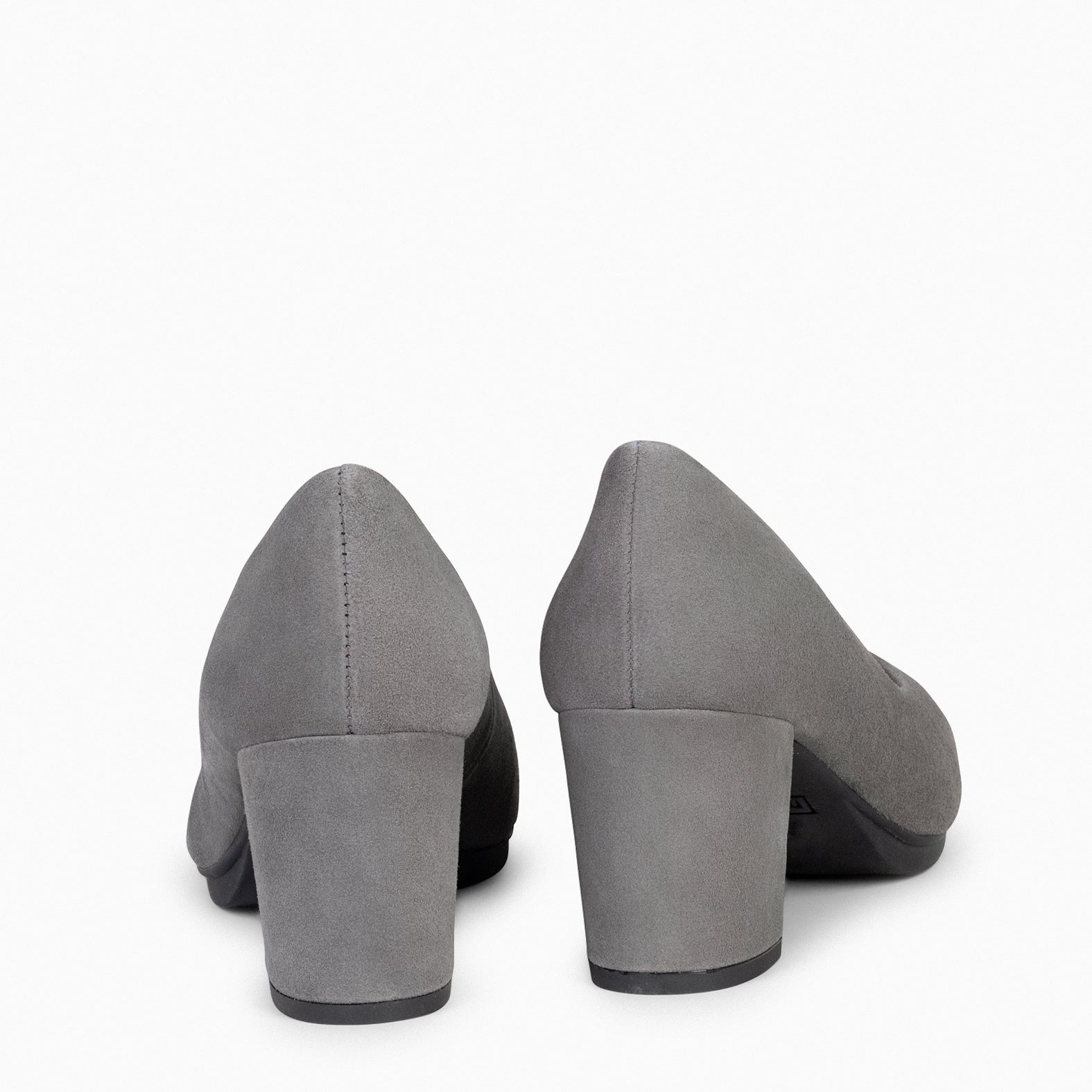 URBAN S - Zapatos de tacón medio de ante en GRIS - miMaO ®