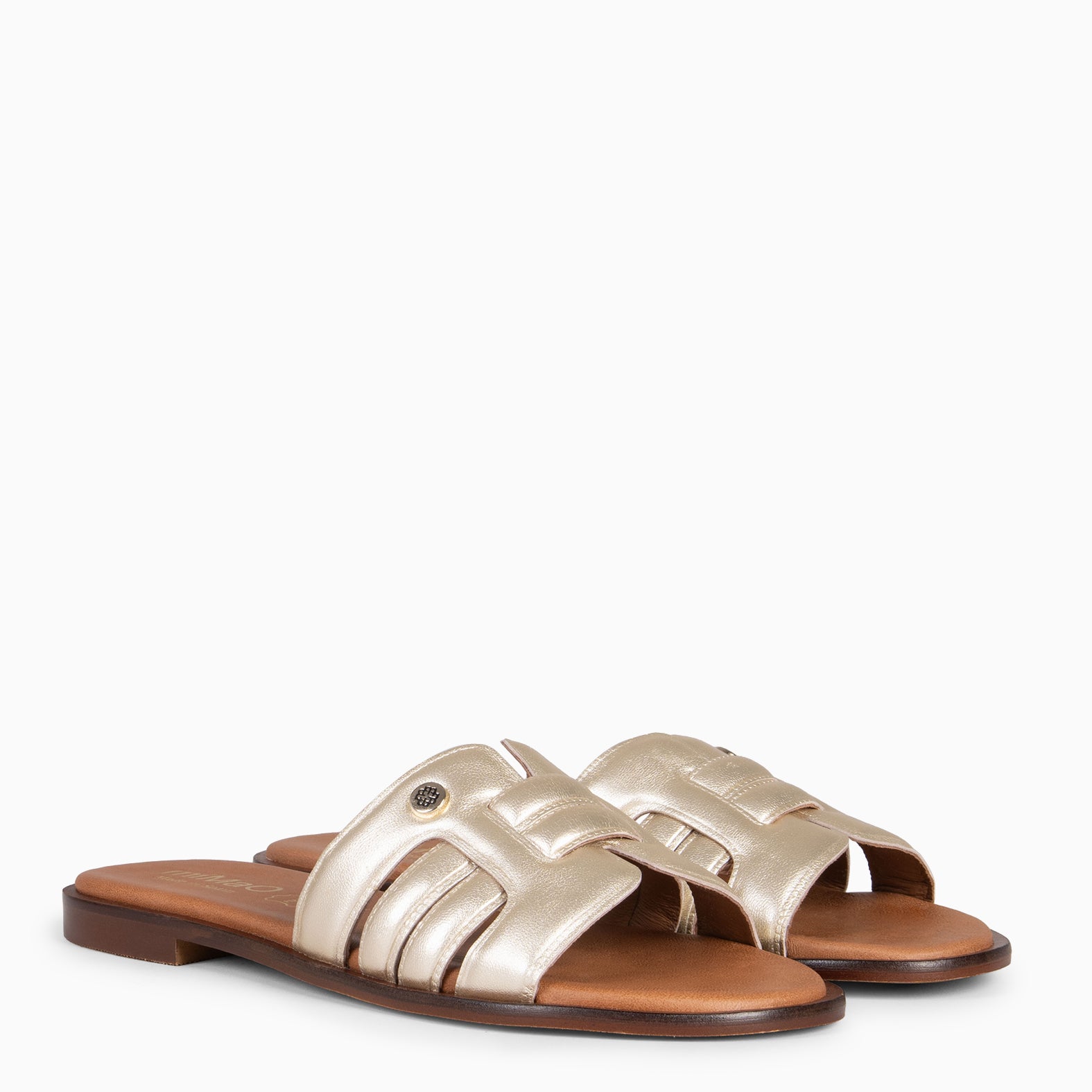 MENFIS - Sandalias elegantes de pala PLATINO - miMaO ®