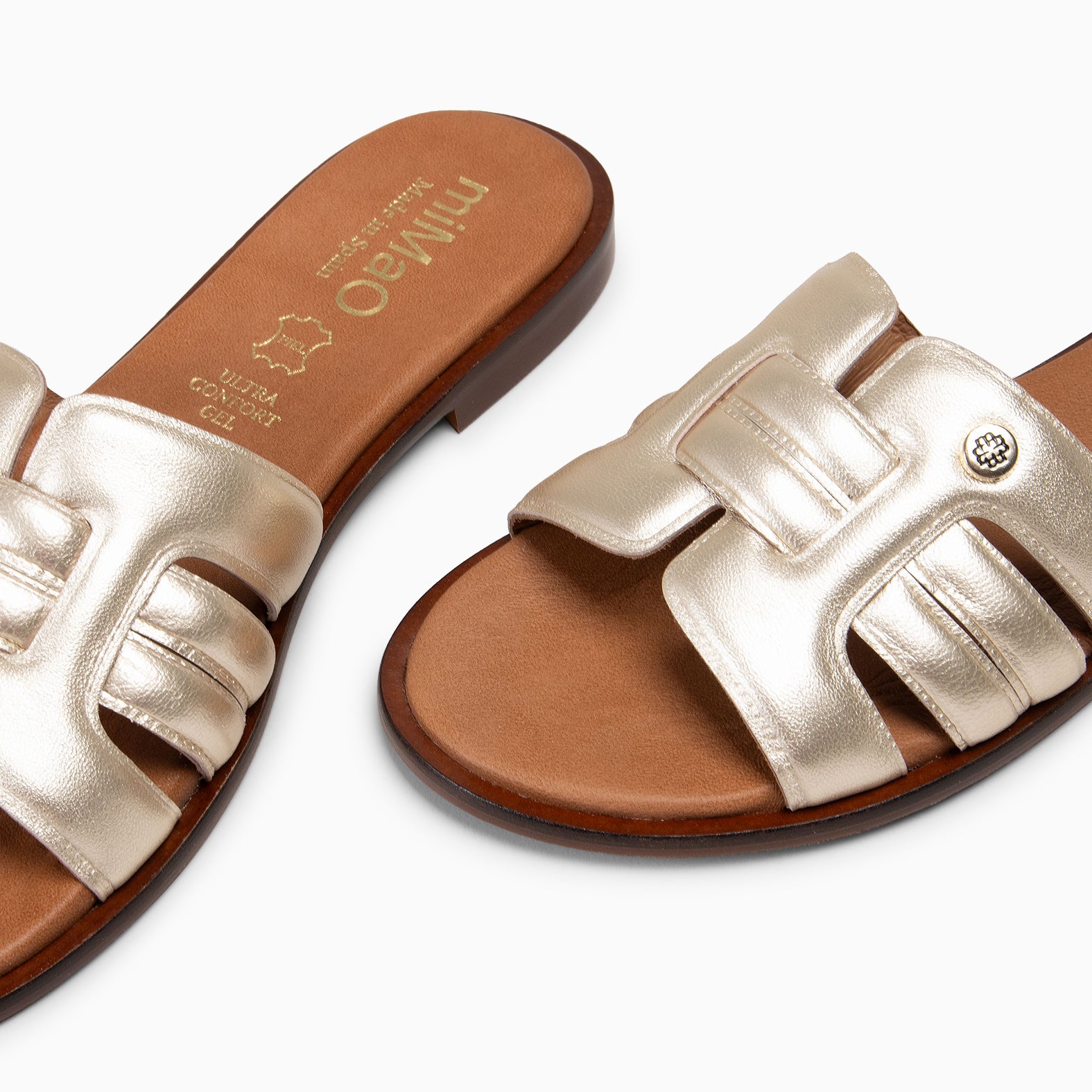 MENFIS - Sandalias elegantes de pala PLATINO - miMaO ®