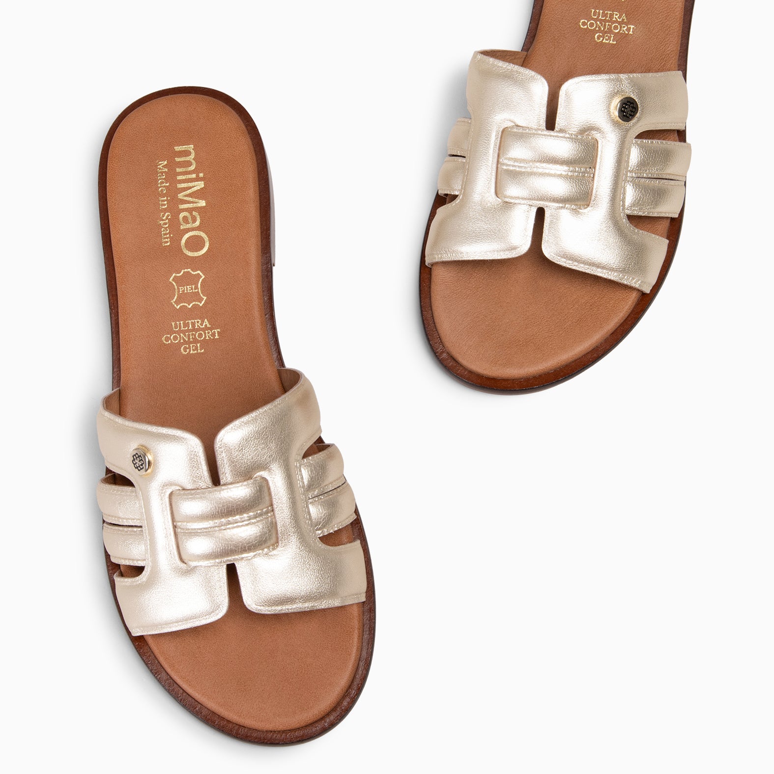 MENFIS - Sandalias elegantes de pala PLATINO - miMaO ®