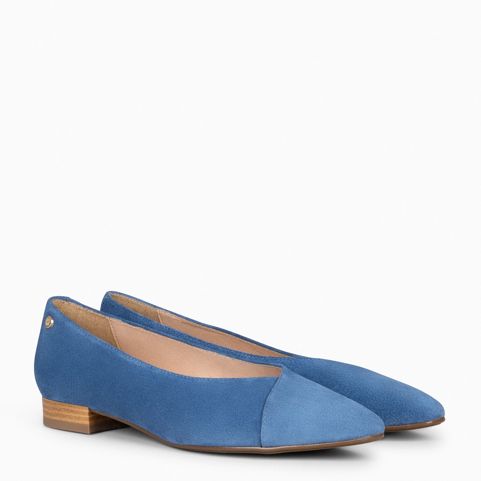 MARIE - Zapatos de tacón Bajo de punta fina AZUL - miMaO ®