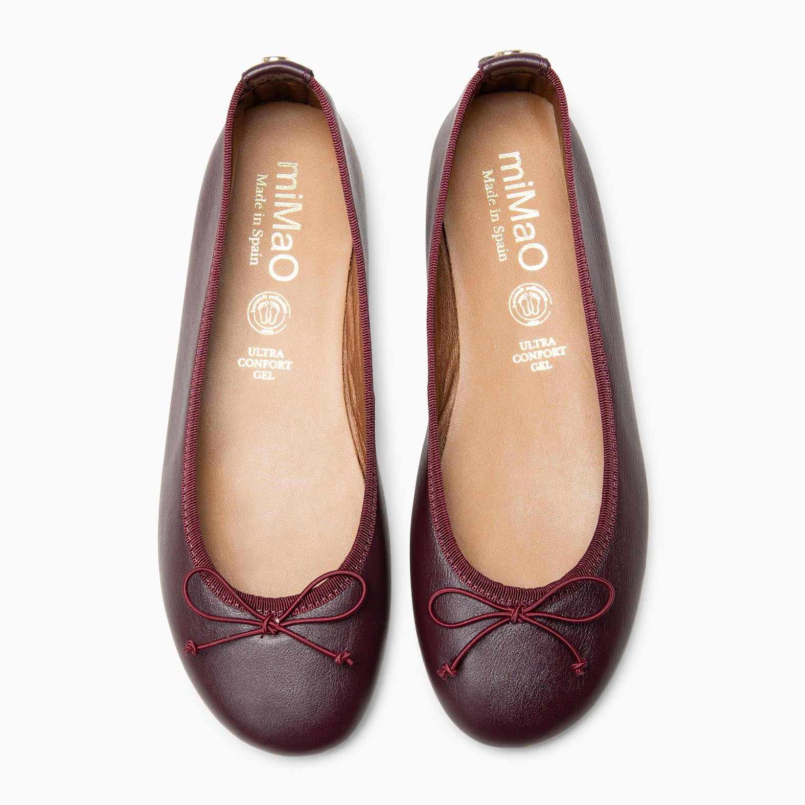 CAMPANILLA - Bailarinas baresoft con lazo BURDEOS