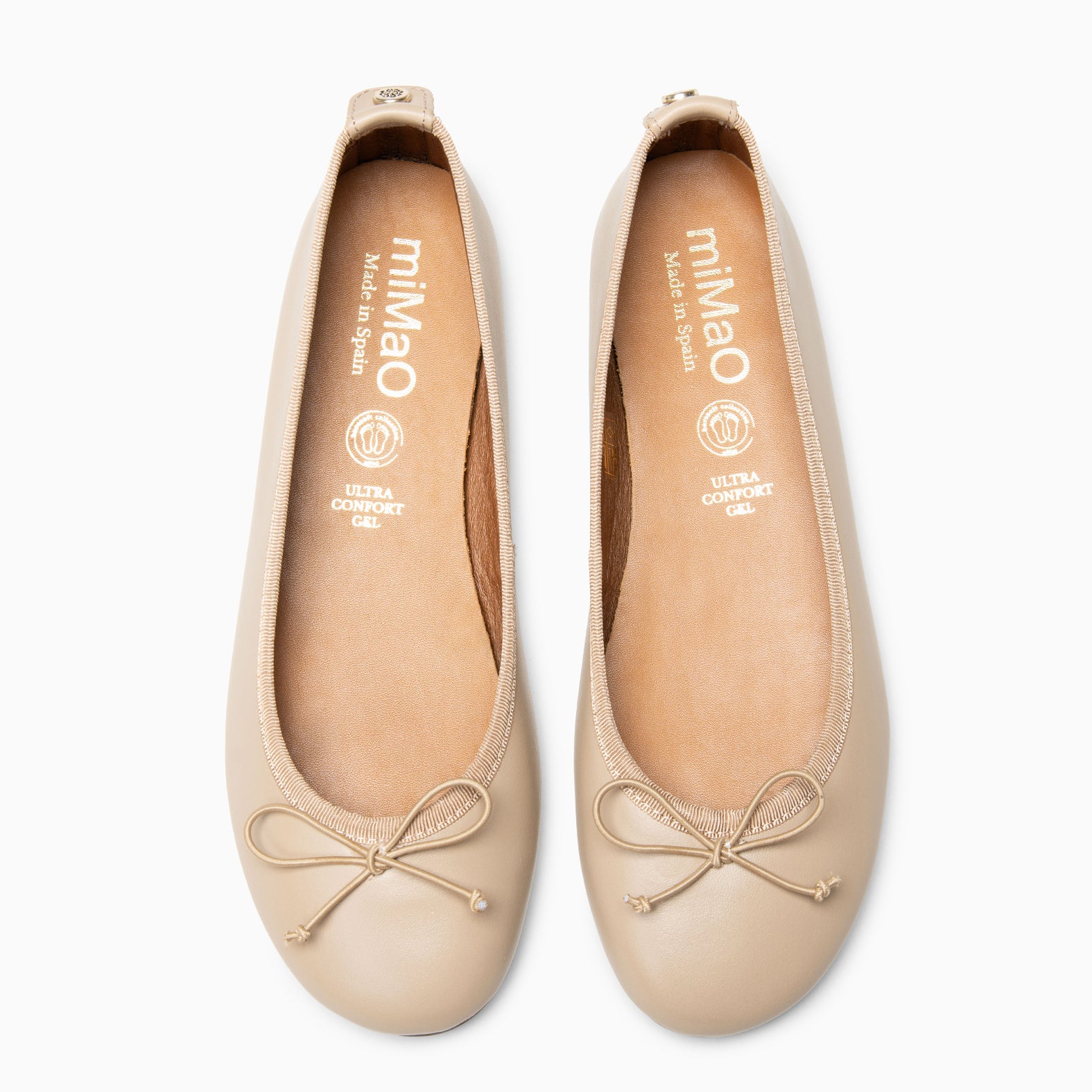 CAMPANILLA - Bailarinas baresoft con lazo BEIGE