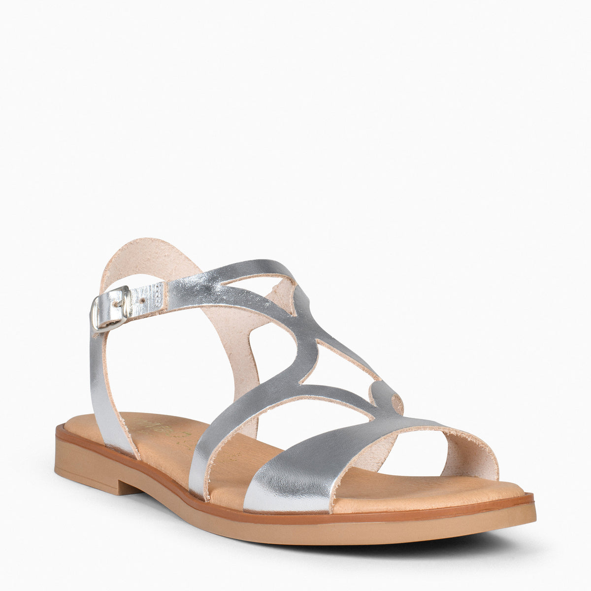 BAMBÚ - Sandalias Planas PLATA