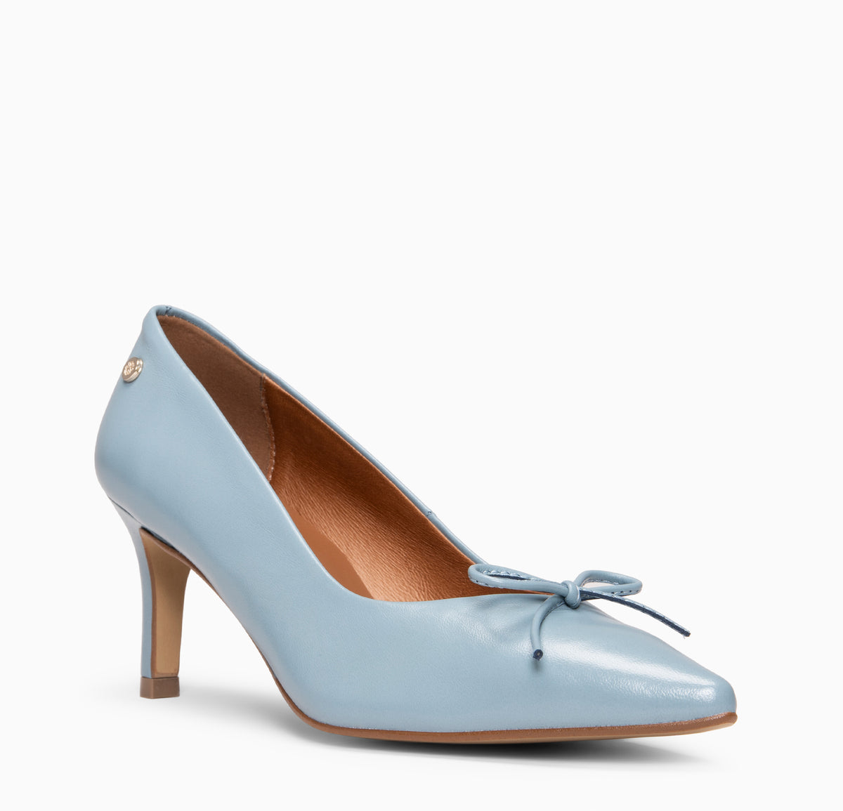 MONI - Zapatos de salón de tacón fino con lazo AZUL