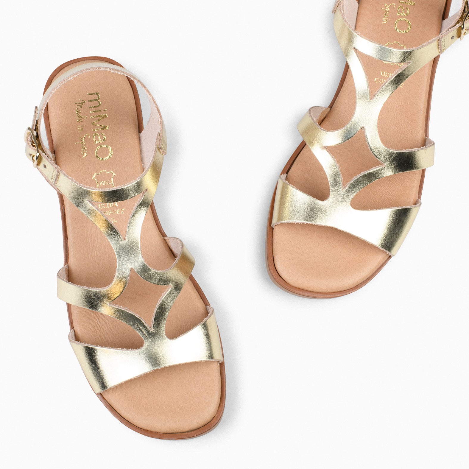 BAMBOO - GOLDEN FLAT SANDALS