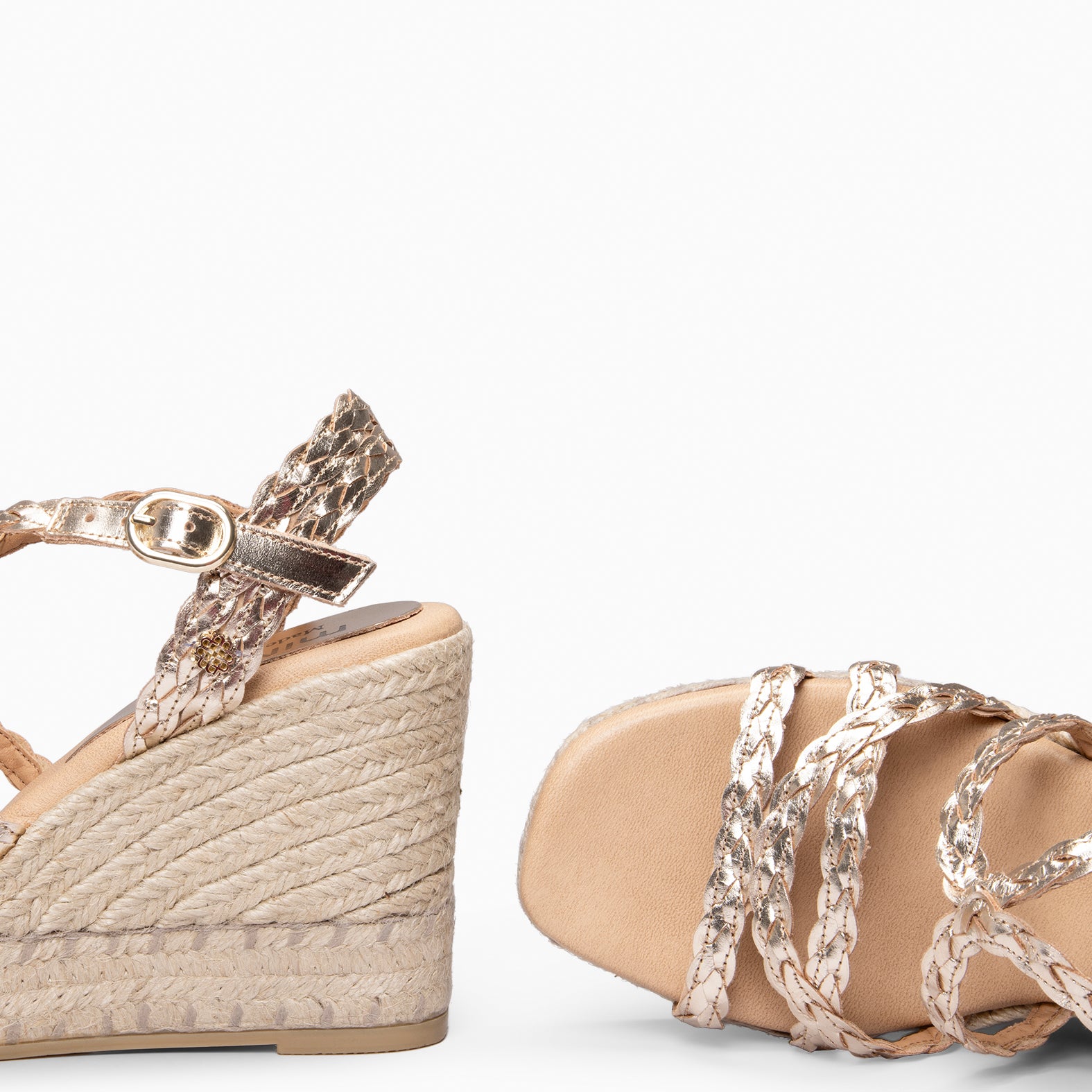 ARTEMISA - Espadrilles à lanières tressées ORO