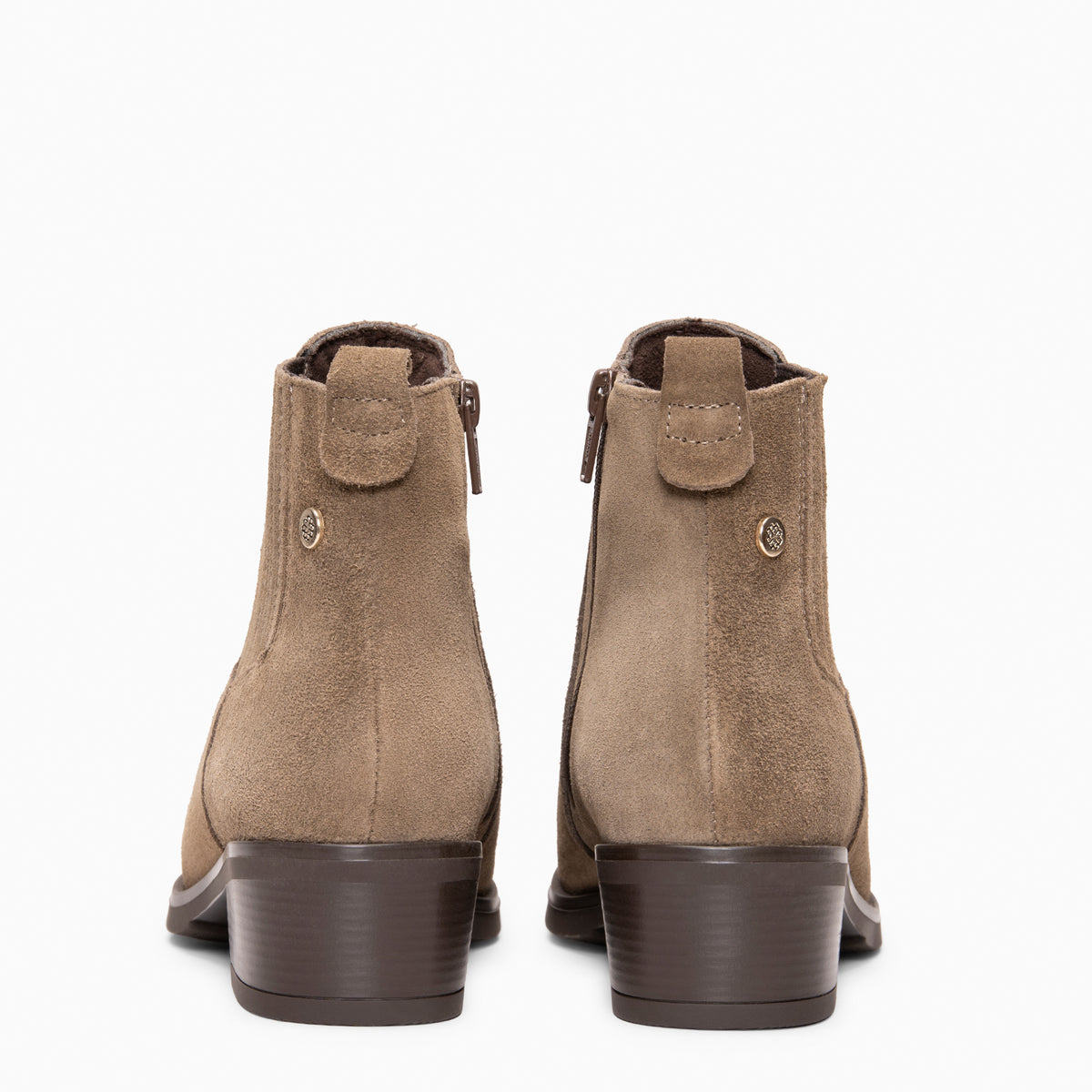BONNIE - Botines Chelsea de tacón TAUPE