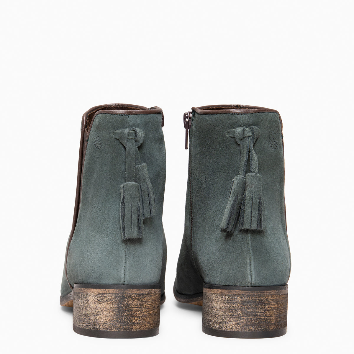 LEIRE - Botines Chelsea de serraje hidrófugo VERDE