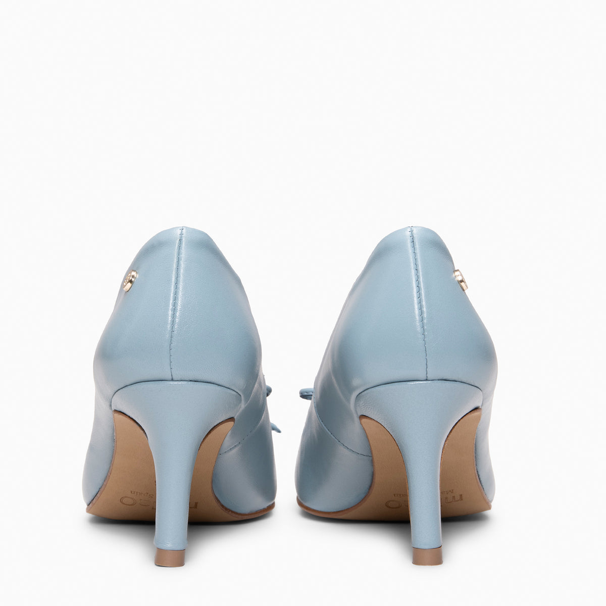 MONI - Zapatos de salón de tacón fino con lazo AZUL
