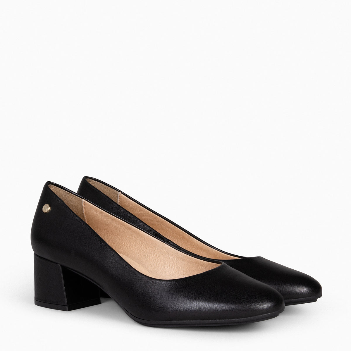 URBAN REDONDO SALÓN – Zapatos de tacón bajo de napa NEGRO