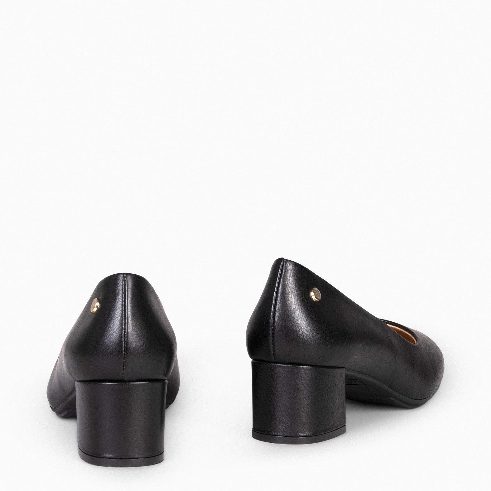 URBAN REDONDO SALÓN – Zapatos de tacón bajo de napa NEGRO - miMaO ®
