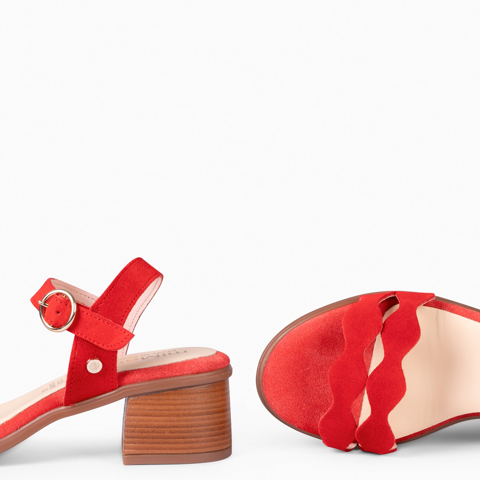 LETY – Sandales à talon ultra confort ROUGE