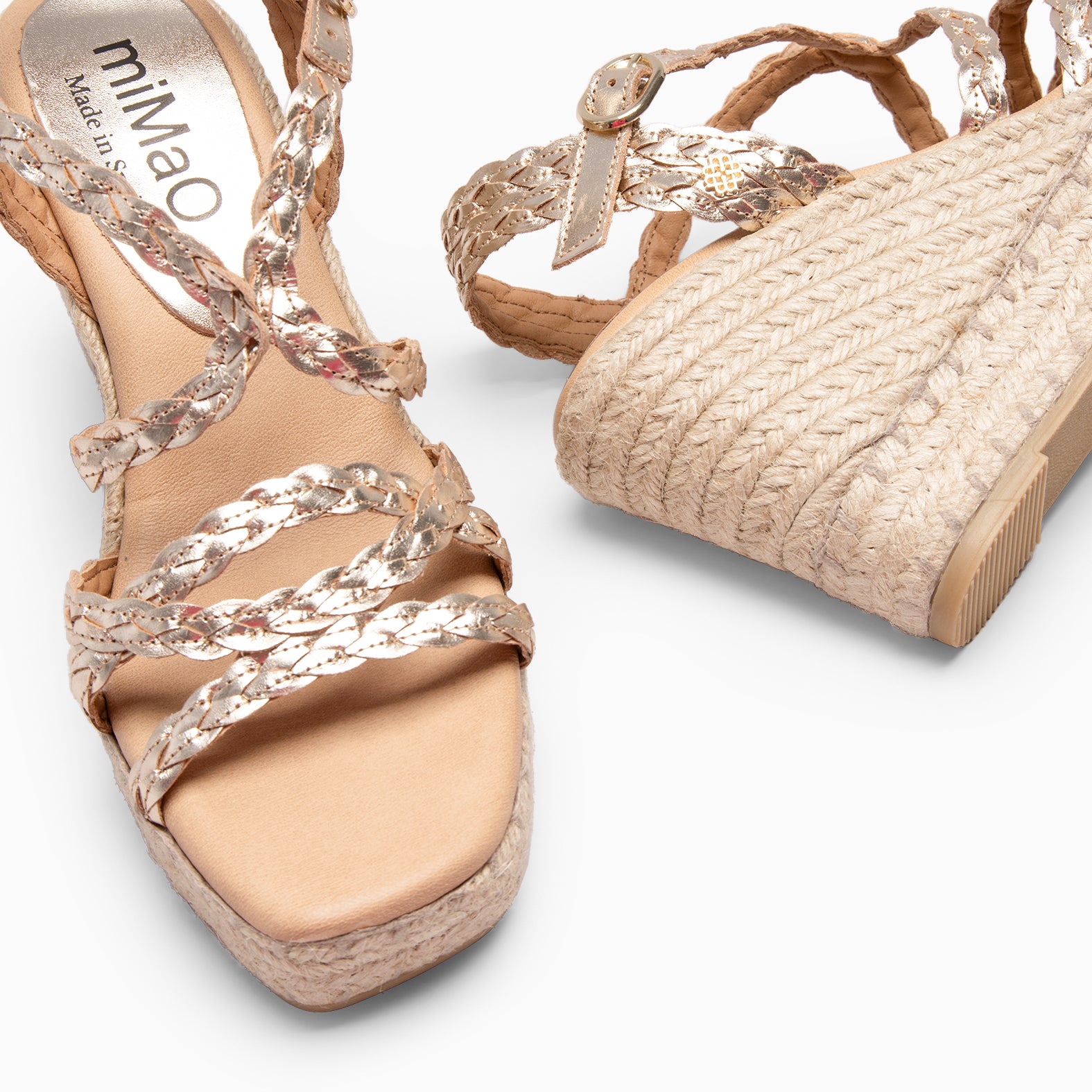 ARTEMISA - Espadrilles à lanières tressées ORO