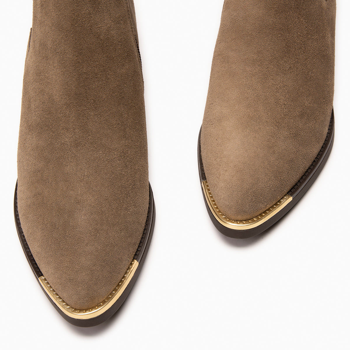 BONNIE - Botines Chelsea de tacón TAUPE