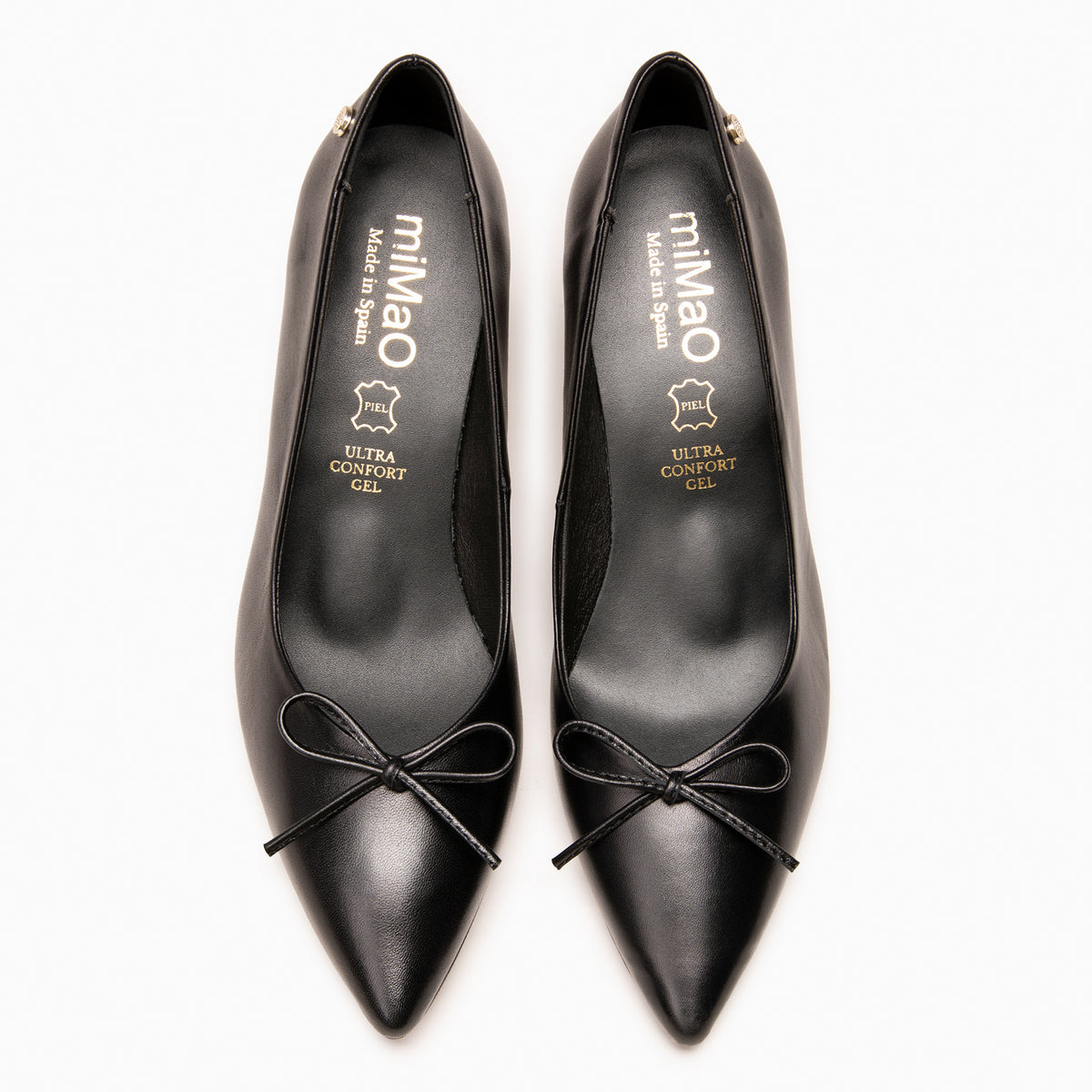 MONI - Zapatos de salón de tacón fino con lazo NEGRO
