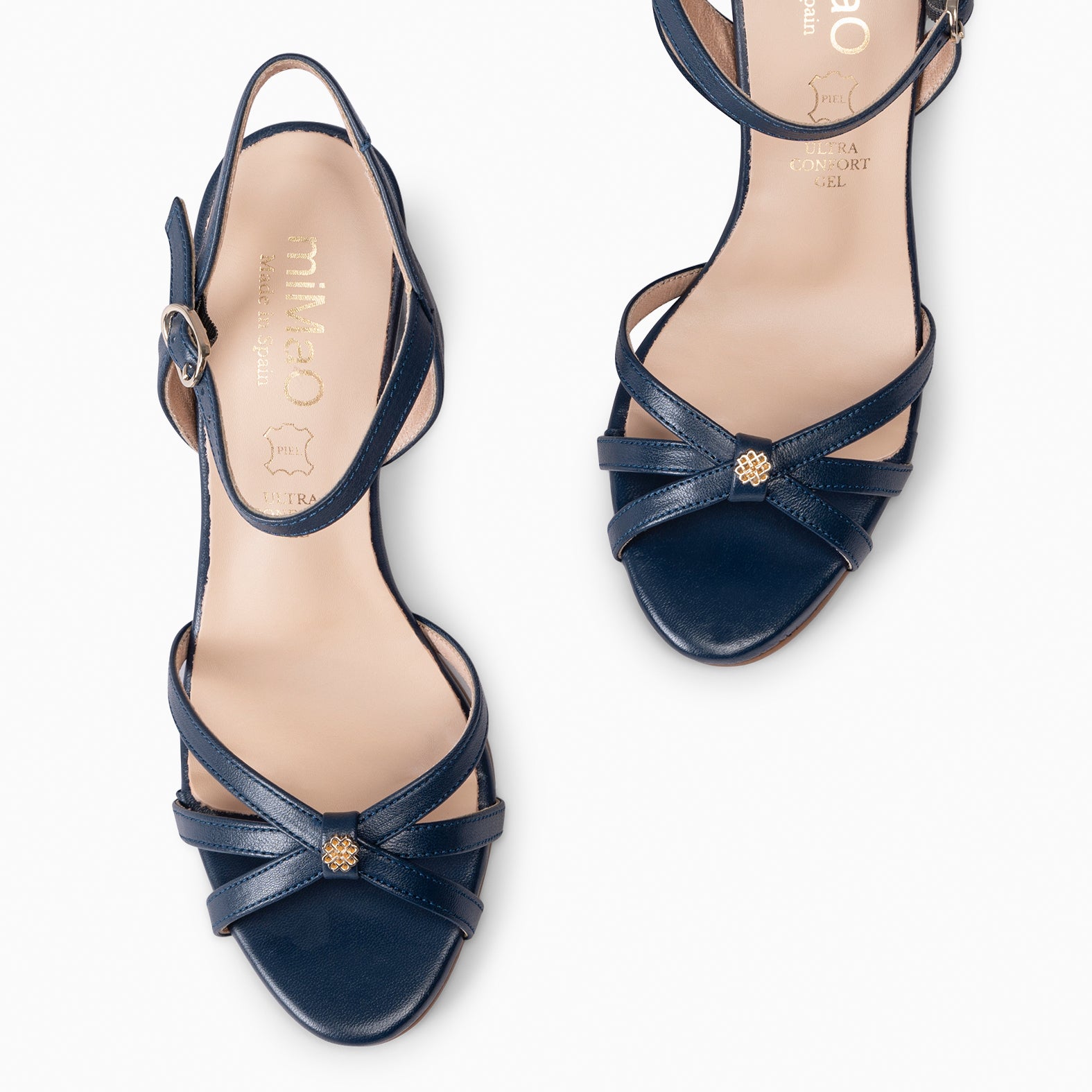 SONIA - SANDALIAS ELEGANTES DE TACÓN ALTO MARINO - miMaO ®
