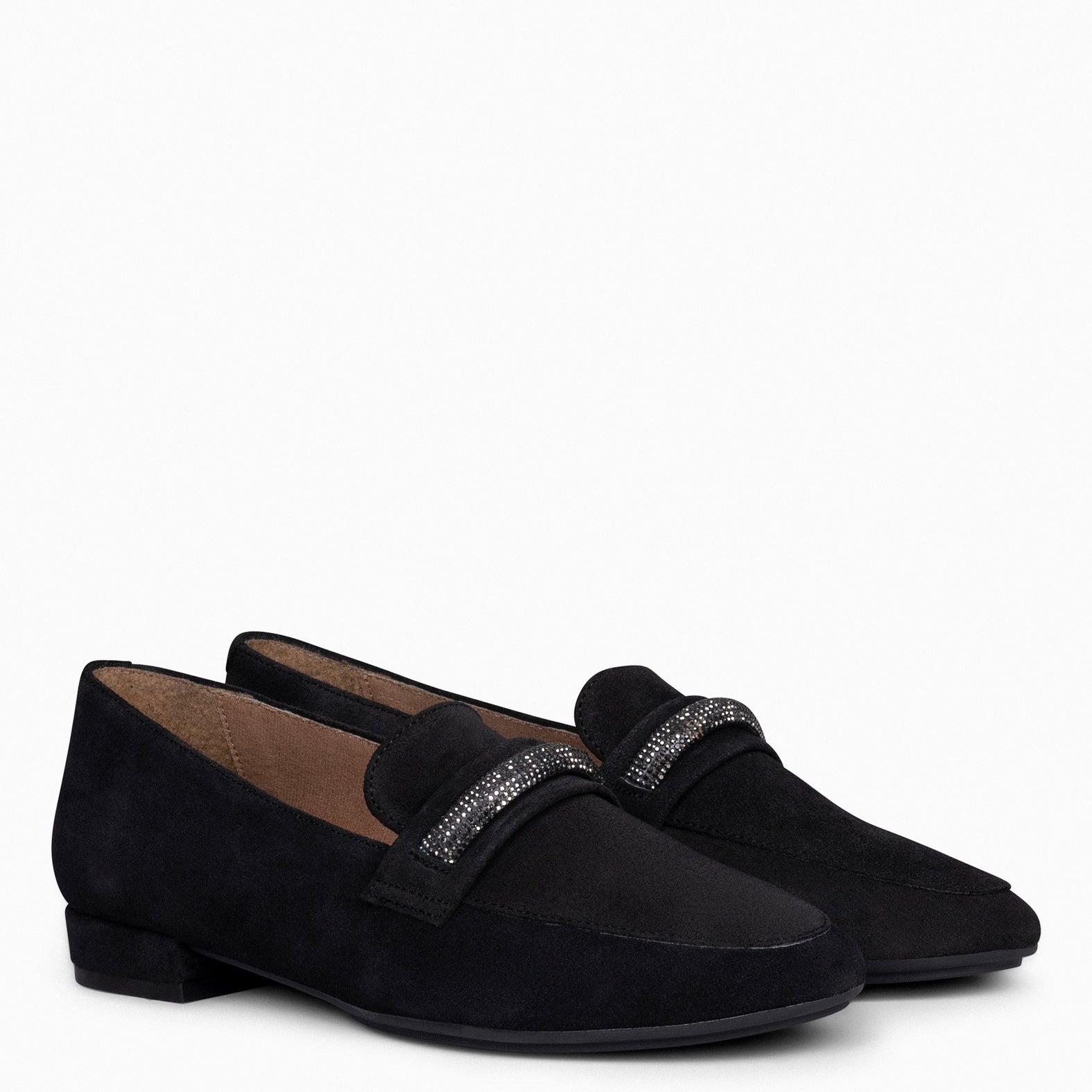 SLIPPERS BRIGHT -BLACK moccasins