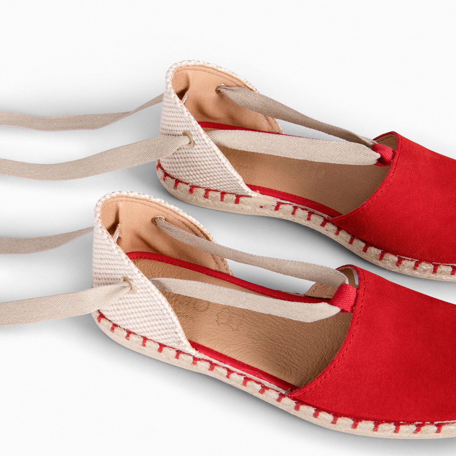 ALGARVE – Espadrilles plates pour femme ROUGE