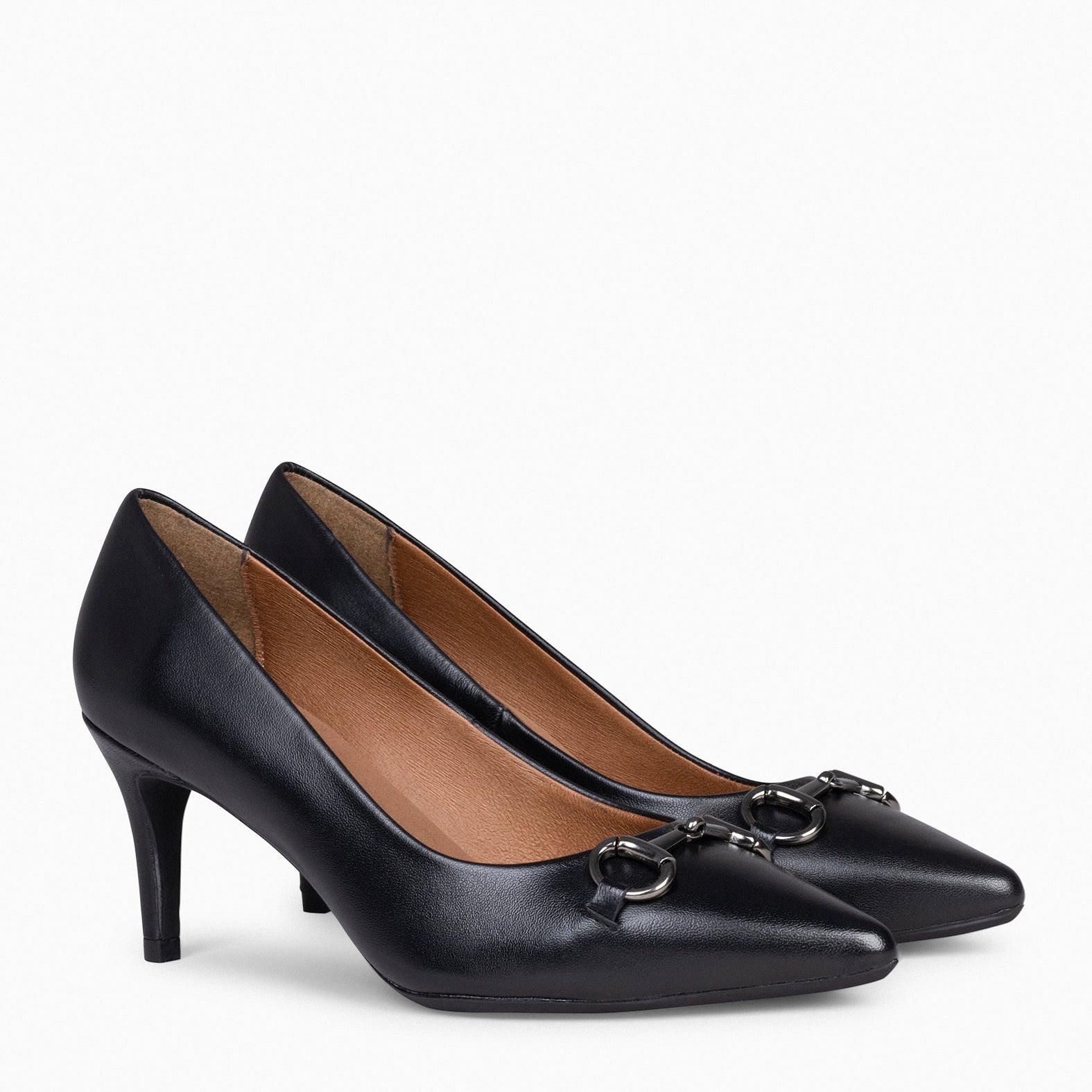 STILETTO ELEGANCE - Chaussures à talon aiguille avec détail métallique NOIR