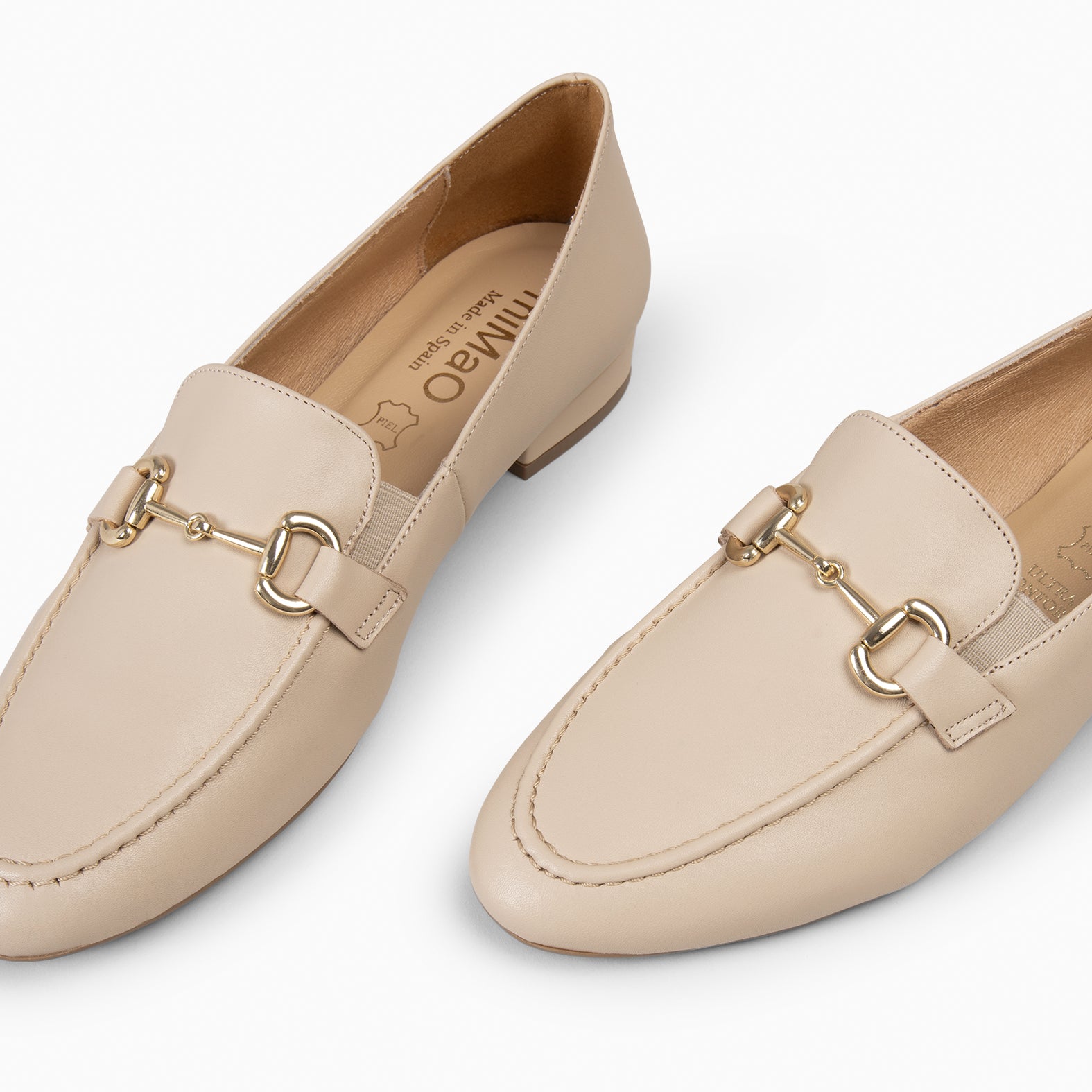 SERENA - MOCASÍN PIEL DE NAPA BEIGE - miMaO ®