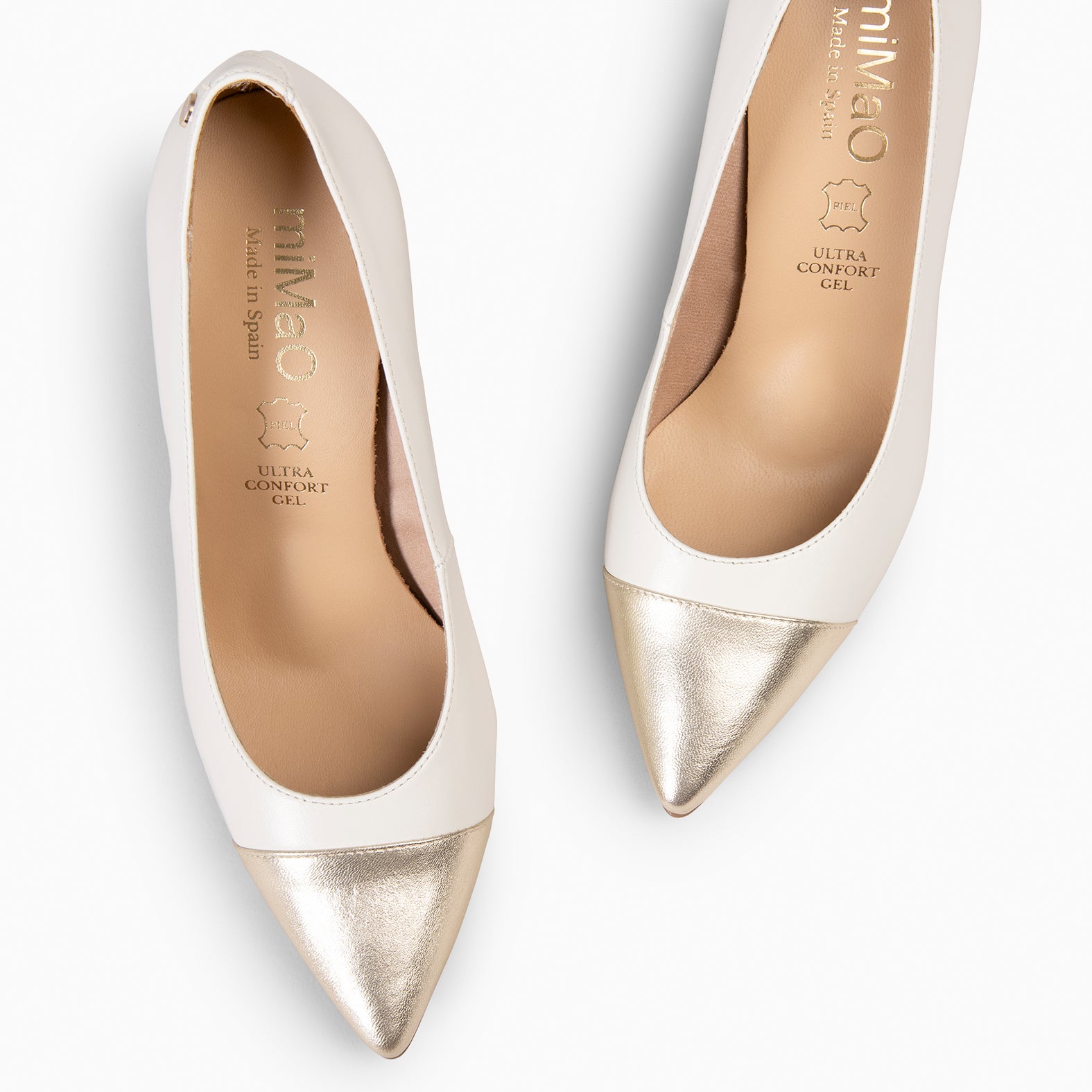 LILLY – Zapato de tacón alto y puntera MARFIL - miMaO ®
