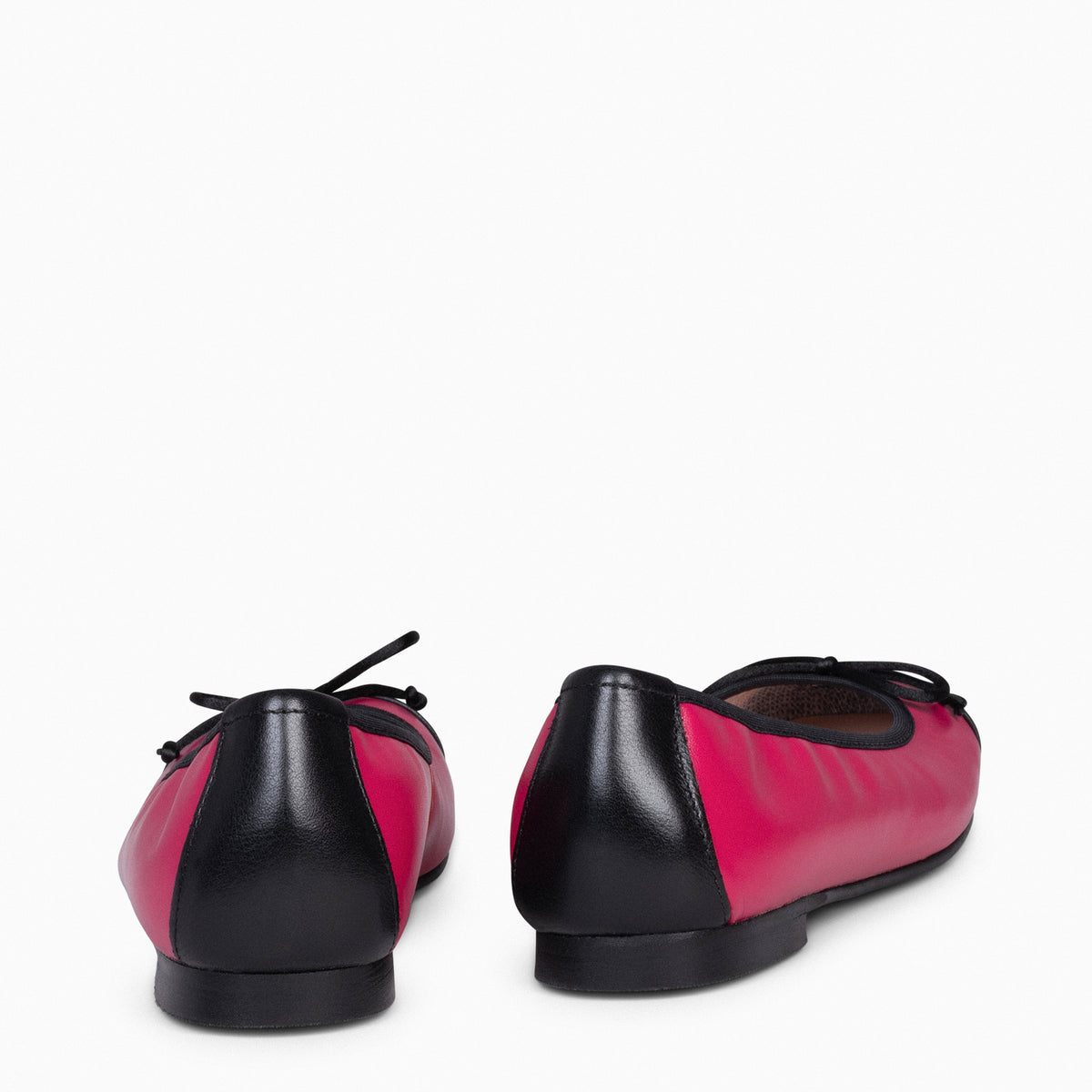 NICOLLE – FUCHSIA ballerina with black toe