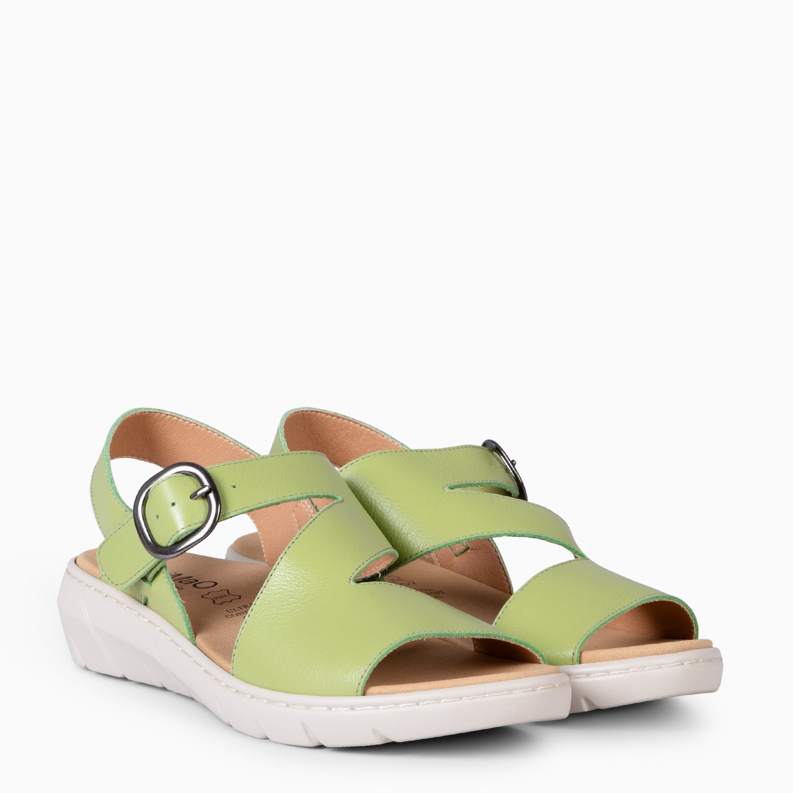 NATURA – Sandalias con plantilla Extraíble VERDE
