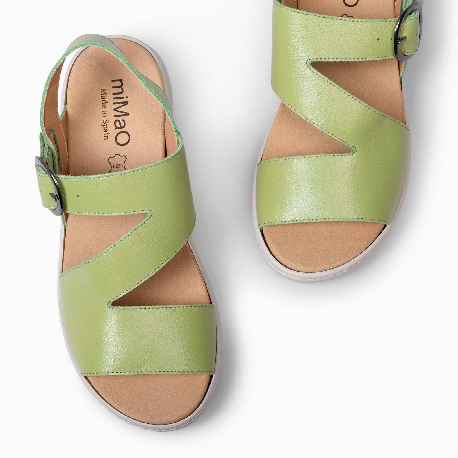 NATURA – Sandalias con plantilla Extraíble VERDE