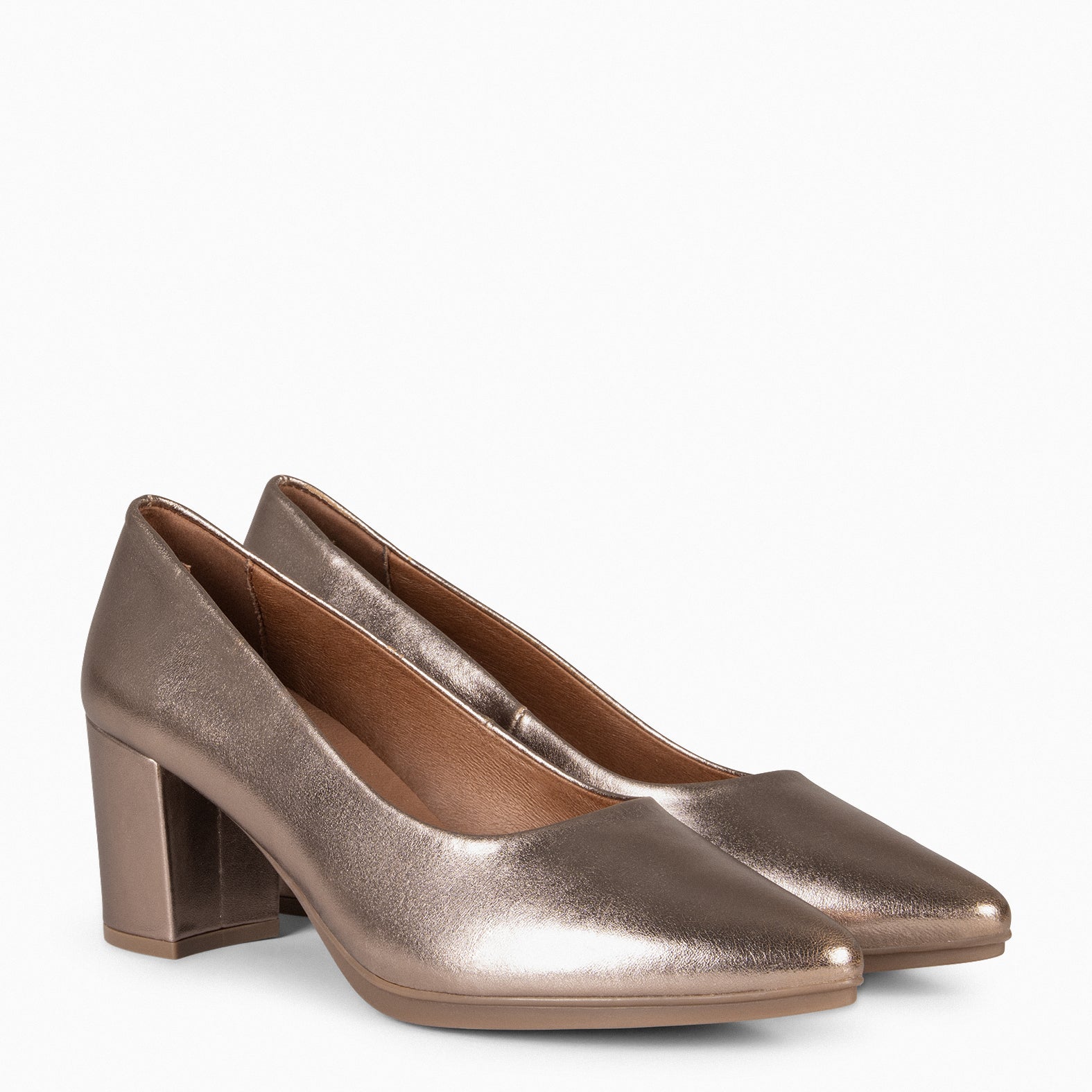 URBAN S SPLASH - Zapatos de piel metalizada PLATINO - miMaO ®