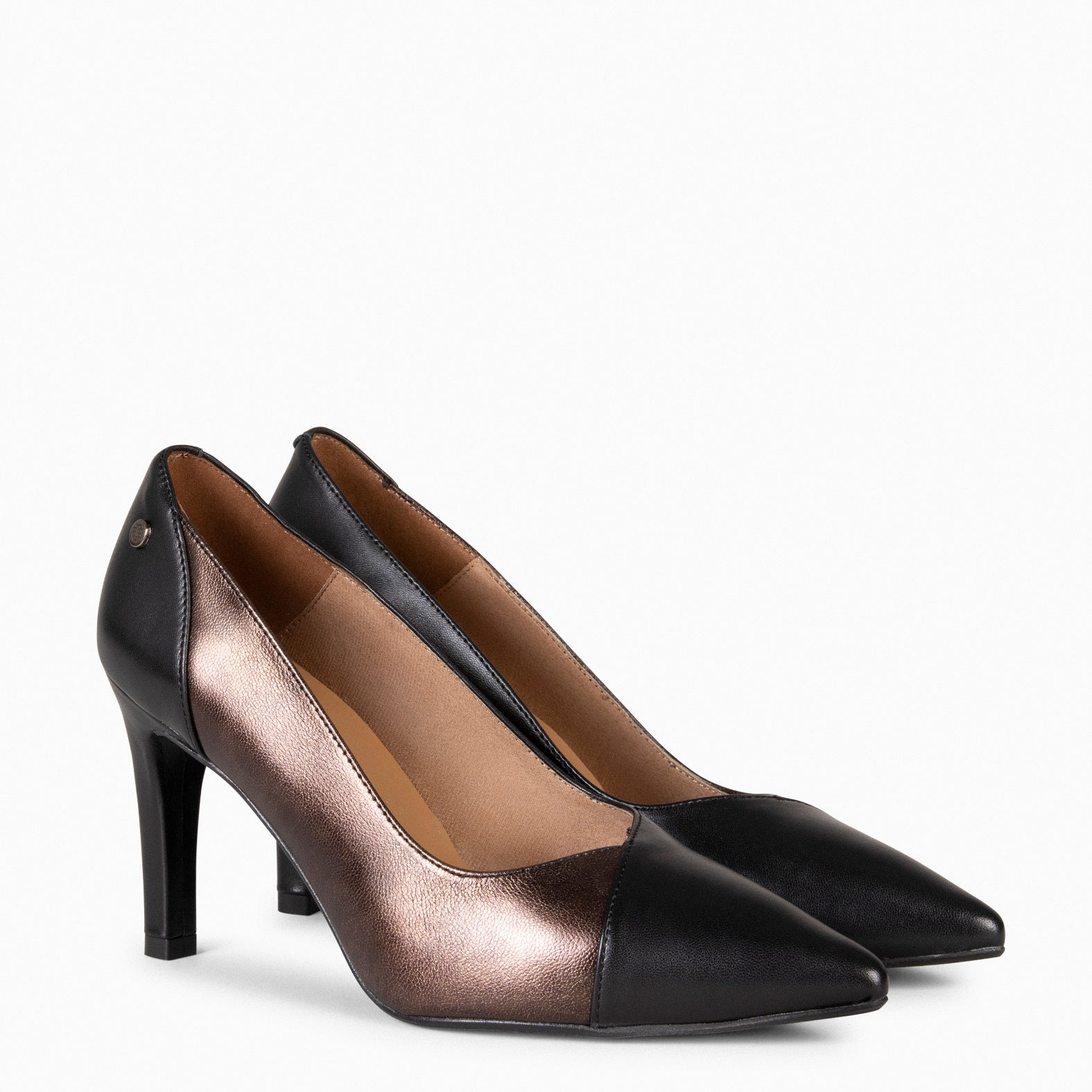 GLAM NIGHT– ZAPATOS ELEGANTES DE TACÓN ALTO NEGRO COBRE - miMaO ®