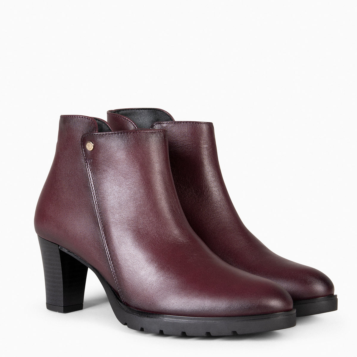 PRAGA – Botines con tacón BURDEOS - miMaO ®