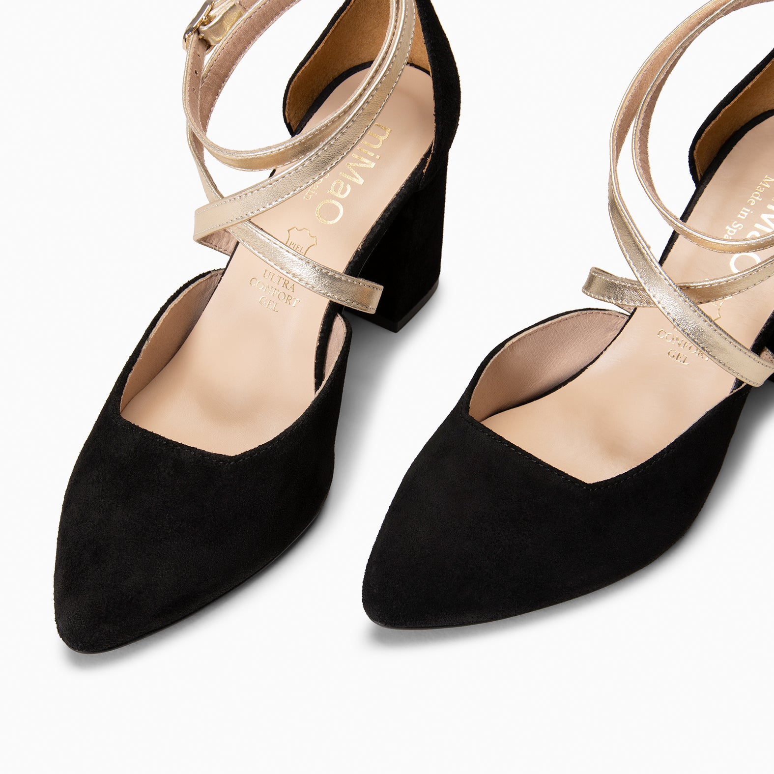 ARIEL - Zapato de tacón ancho NEGRO METAL - miMaO ®