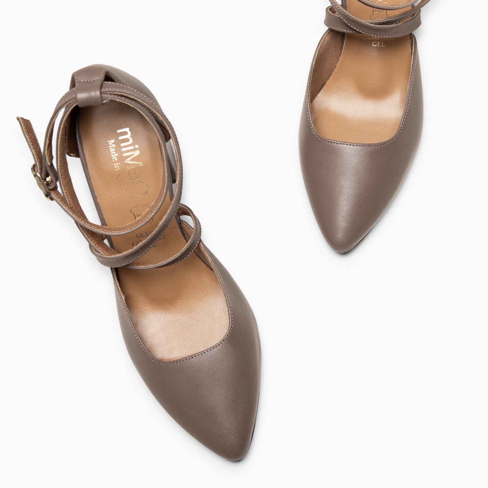 ARIEL - Sandalia de fiesta con tacón TAUPE - miMaO ®
