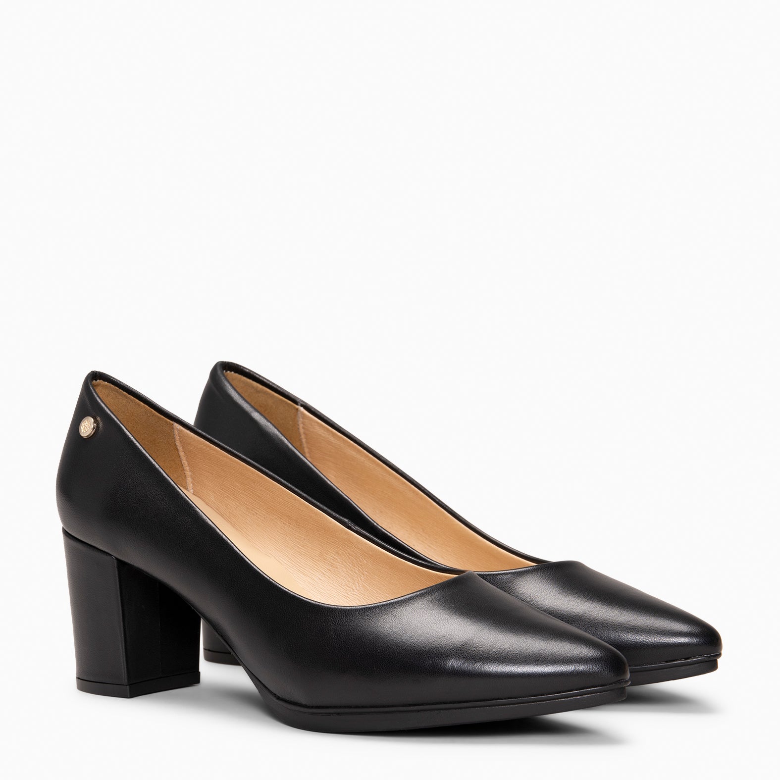 URBAN S SALÓN - Zapatos de tacón medio de napa NEGRO - miMaO ®