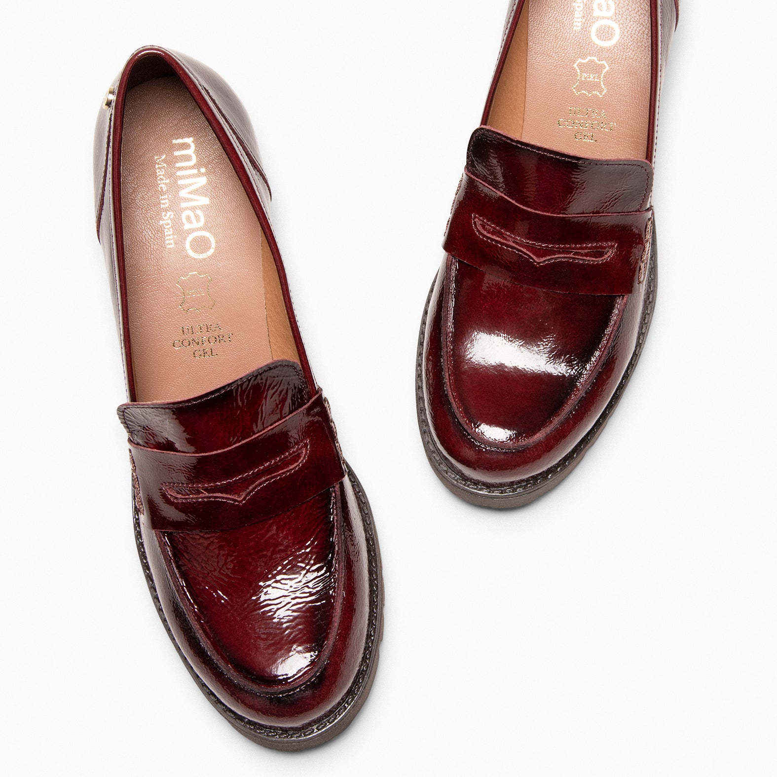 TREND S - Mocasines con tacón BURDEOS - miMaO ®