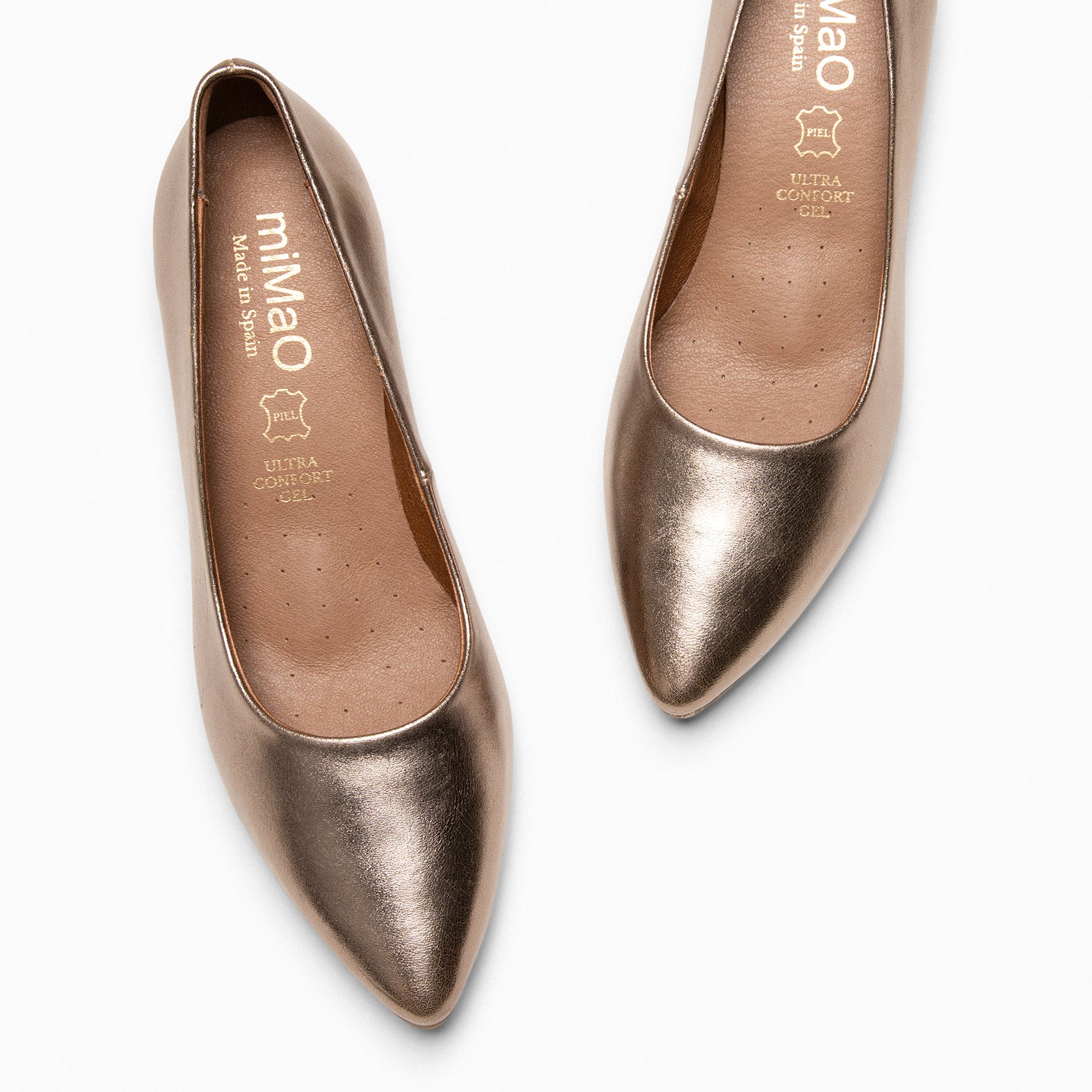 URBAN S SPLASH - Zapatos de piel metalizada PLATINO - miMaO ®