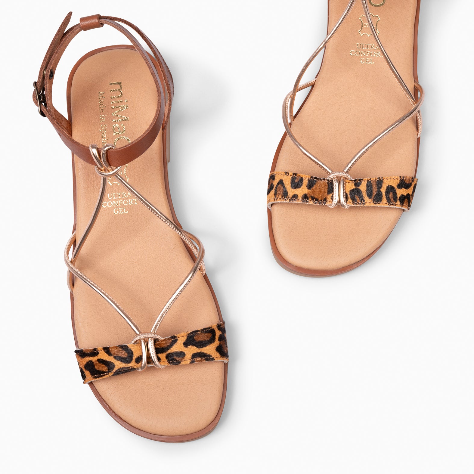 AMONET – Sandalias planas elegantes LEOPARDO - miMaO ®