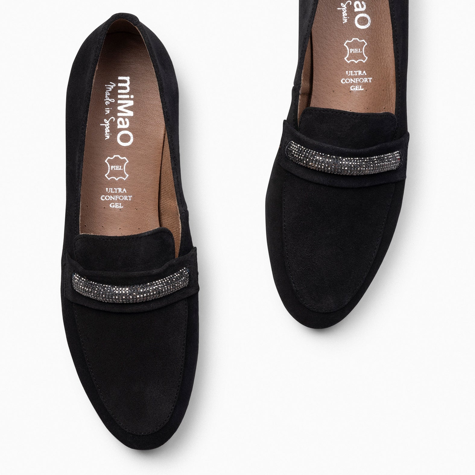 SLIPPERS BRIGHT -BLACK moccasins