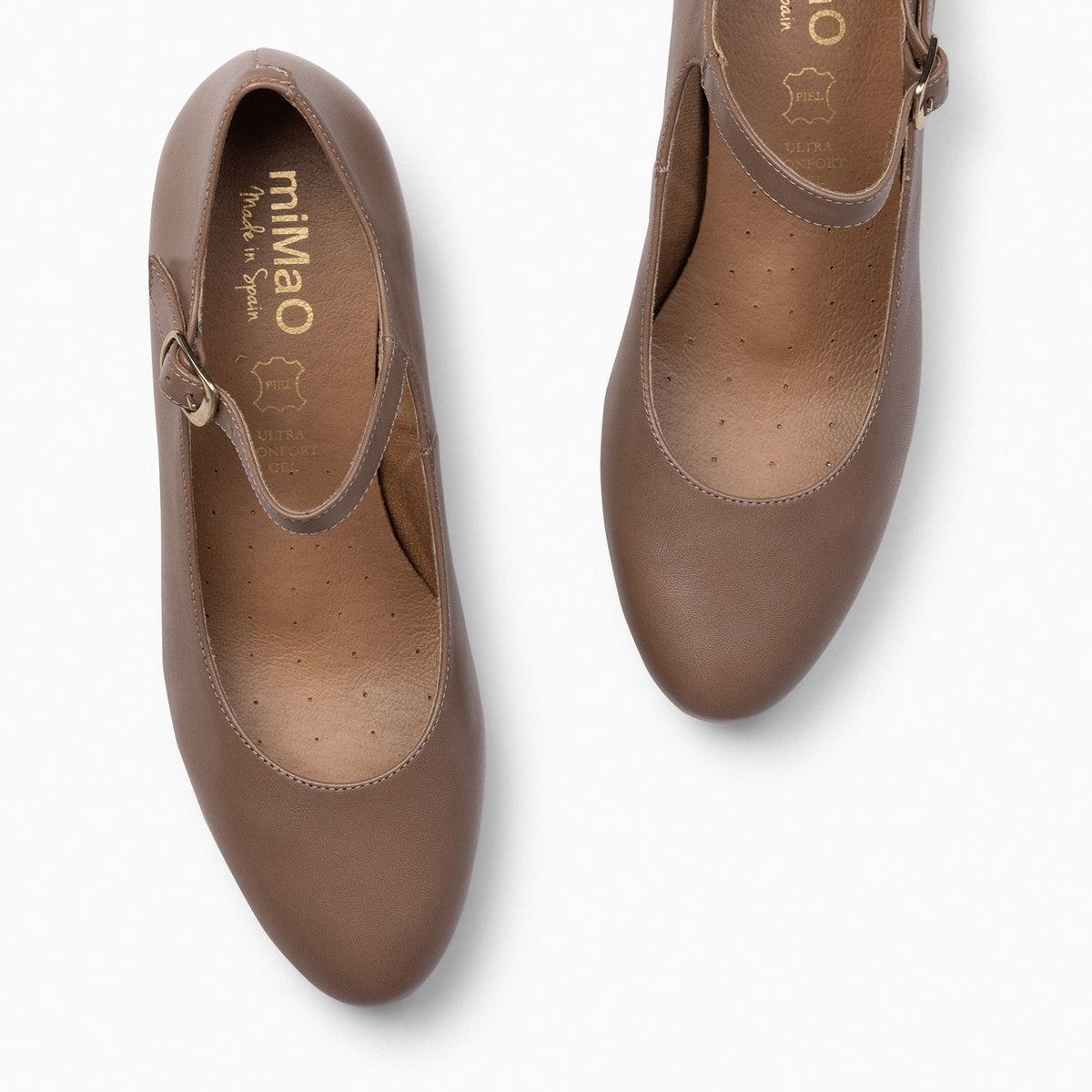 FLIGHT BUCKLE – TAUPE women's shoes with platform and low heel 
