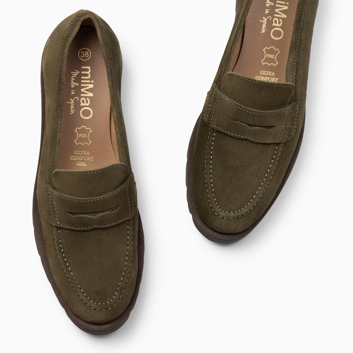 DAFNE - Mocasín con cuña KAKI