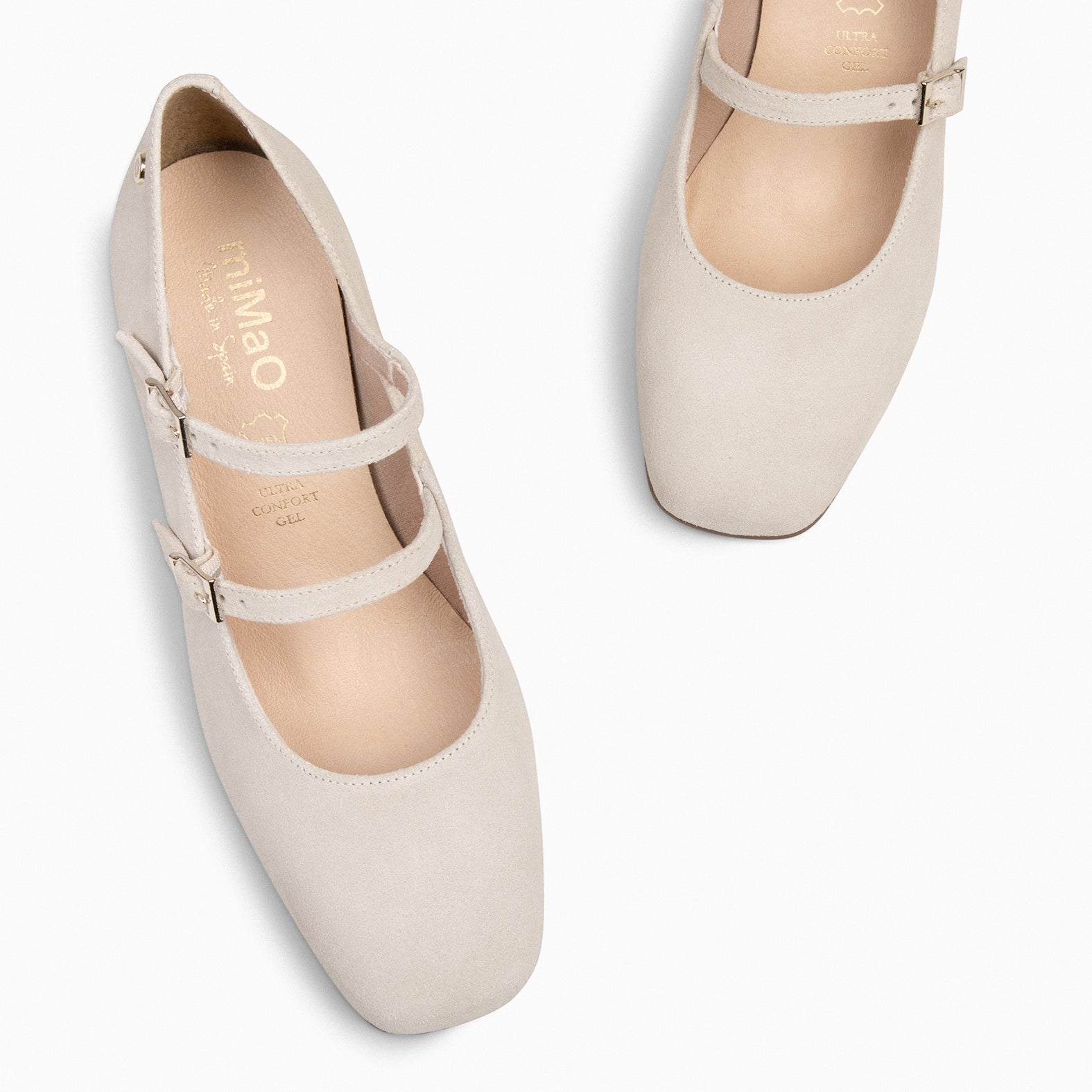 FEBRIS - Zapatos de serraje con pulsera BEIGE - miMaO ®