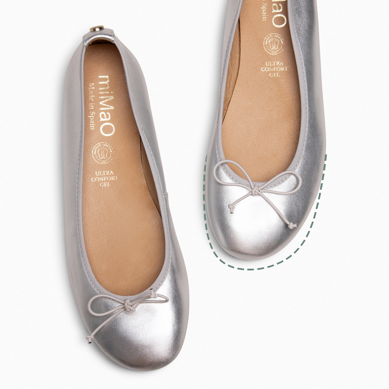 CAMPANILLA - BAILARINA ESTILO BAREFOOT PLATA - miMaO ®