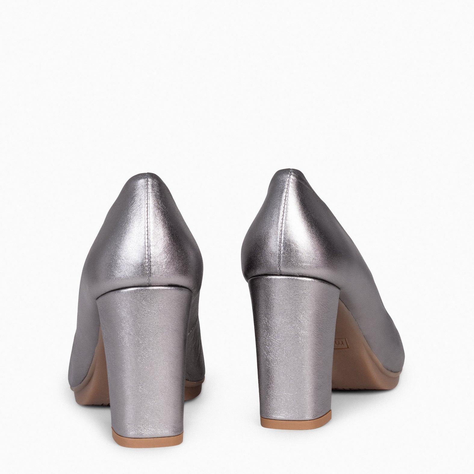 URBAN SPLASH - Chaussures à talon haut en cuir métallisé  ARGENTÉ