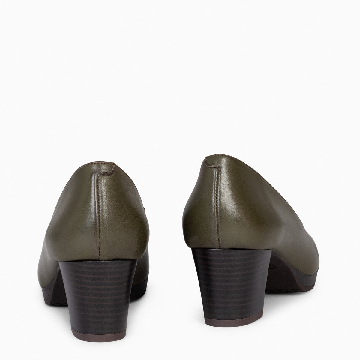 FLIGHT S - GREEN shoes with heel and platform 